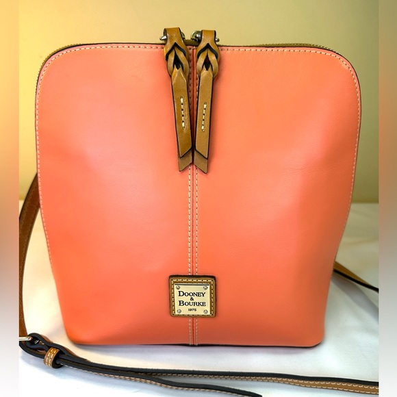 Dooney & Bourke Handbags - Dooney & Bourke Trixie Coral smooth leather shoulder/crossbody Convertible